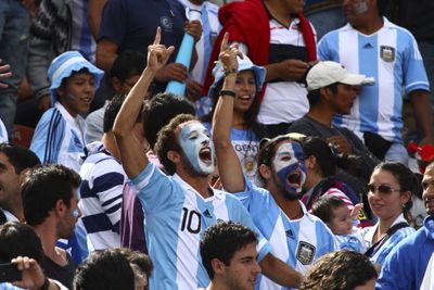 Argentina fans do not like Brazilians very much.