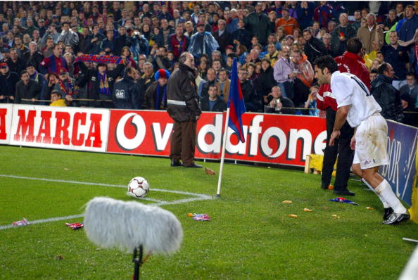 Even the head of a suckling pig could not distract Figo.