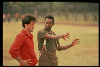 Pele teaching Stallone how it's done